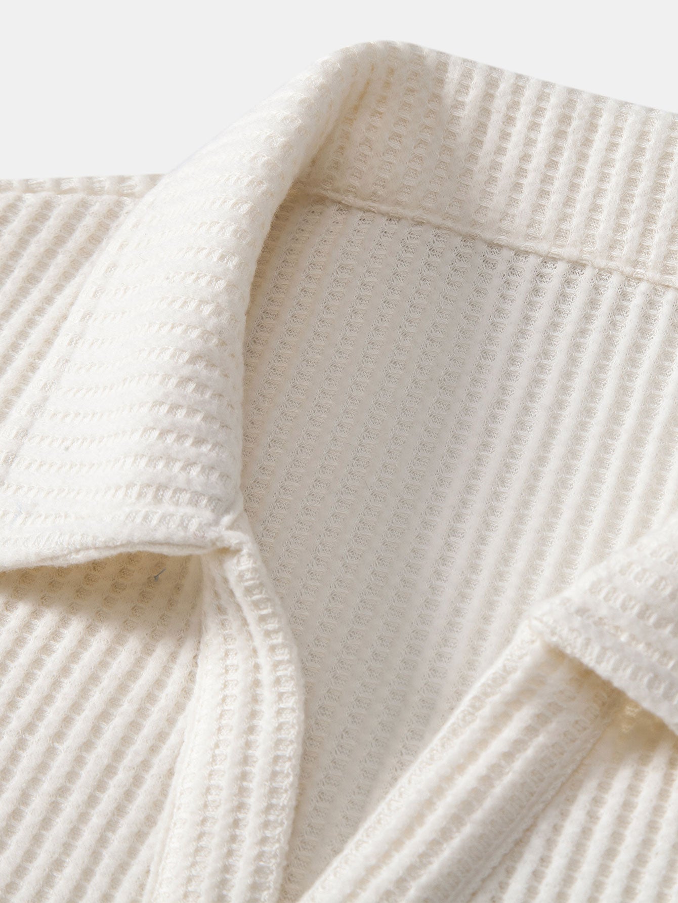 Short Sleeved Waffle V-neck Polo