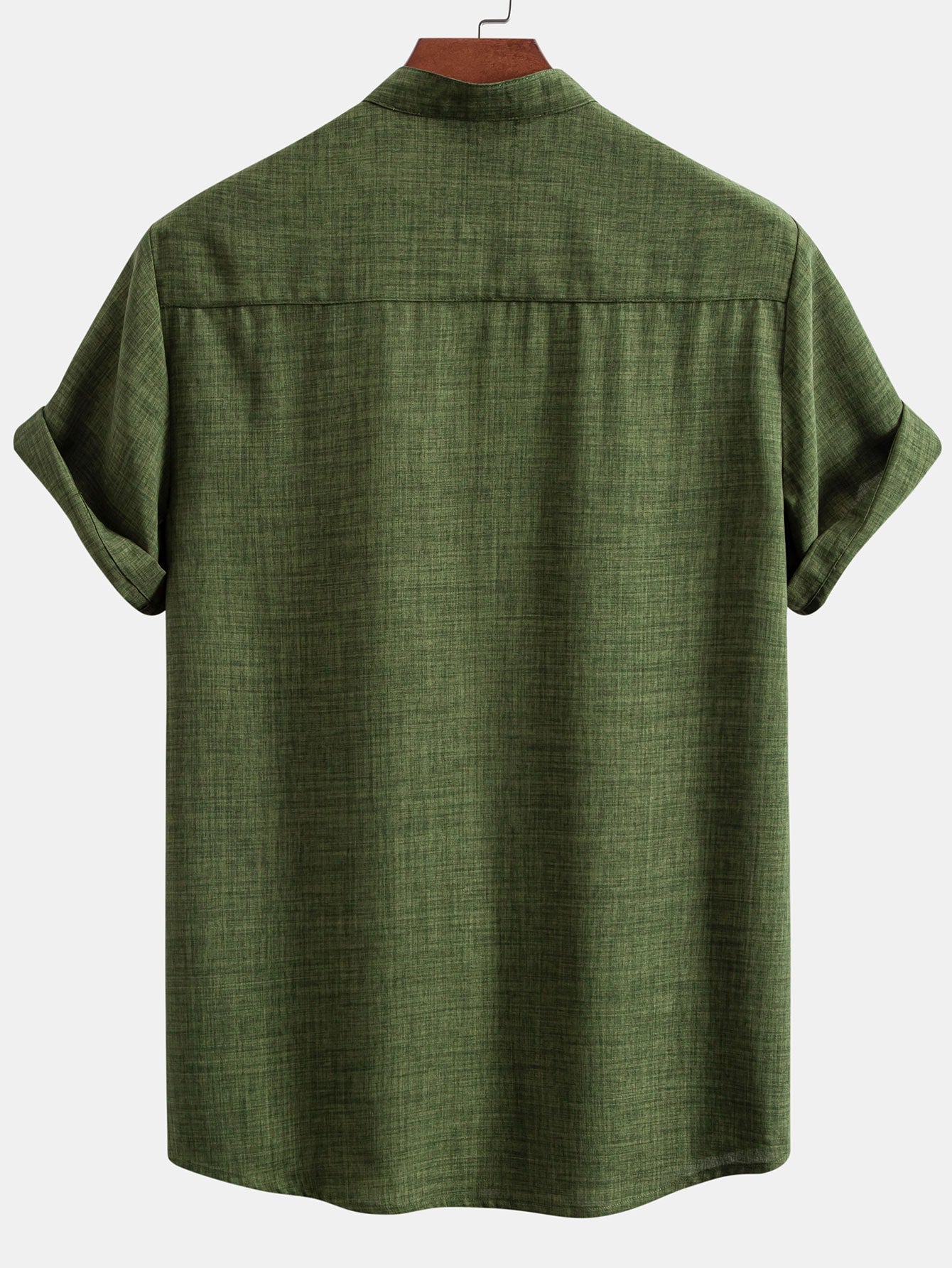 Short Sleeve Stand Collar Shirt