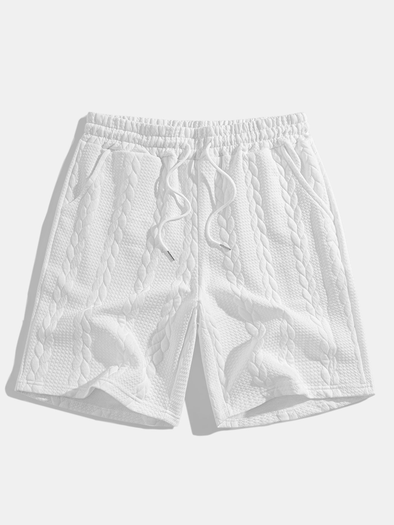 Relax Fit Mid-Length Sleeve Twist Jacquard T-Shirt & Shorts