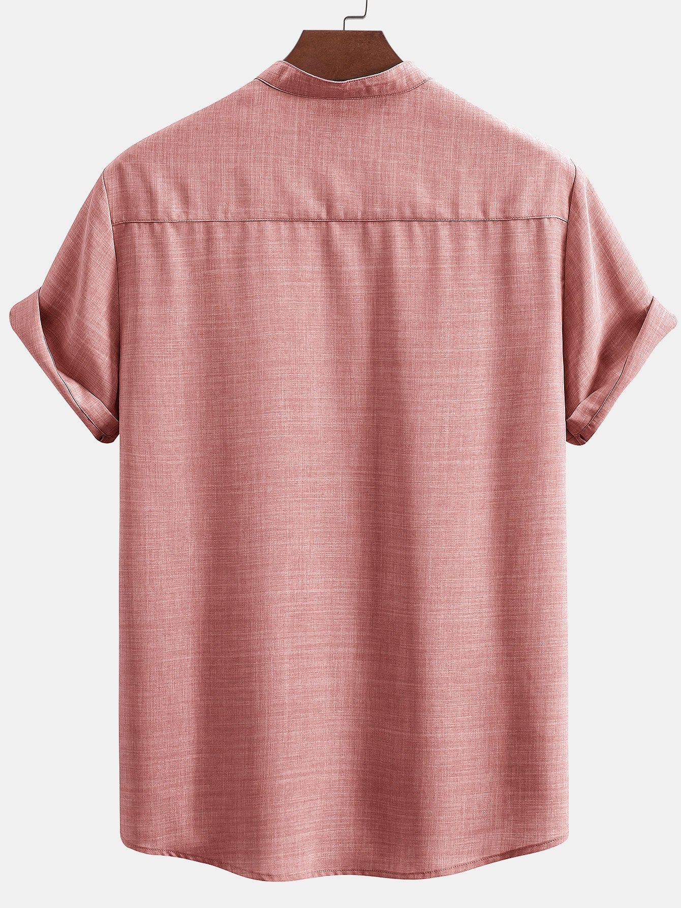 Short Sleeve Stand Collar Shirt