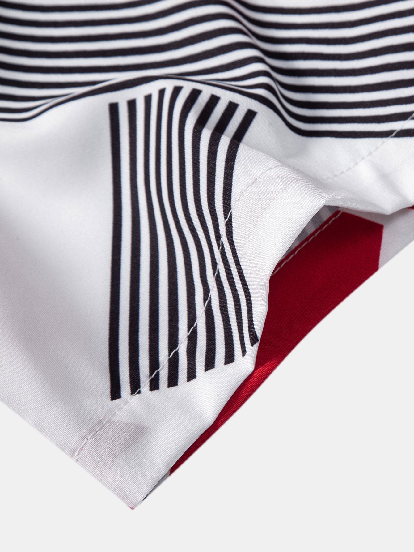 Color Block Geometry Print Button Up Shirt