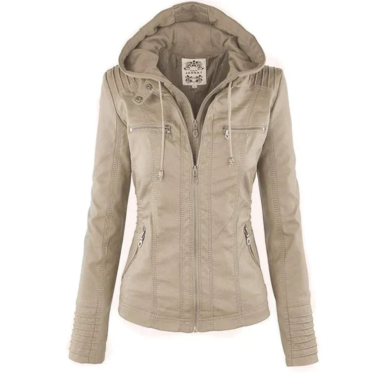 Costanza The Ivory Leather Jacket