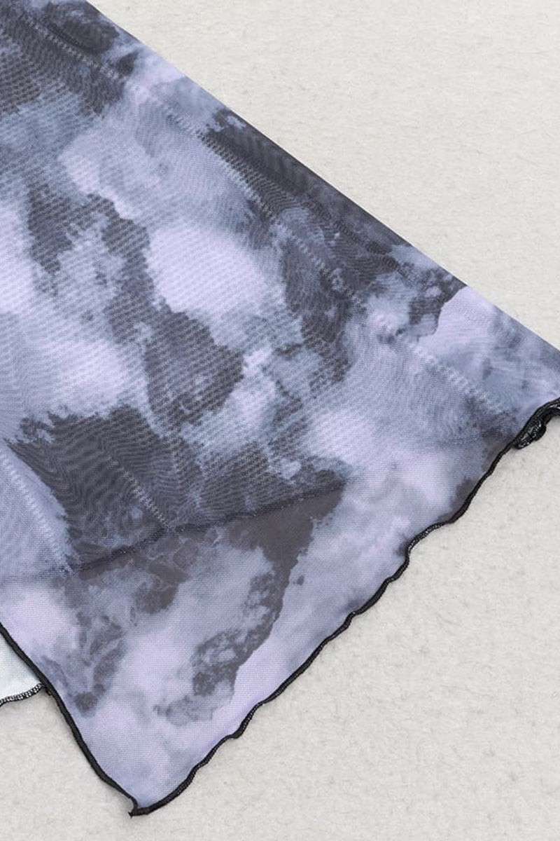 Floral Print Side Slit Dress