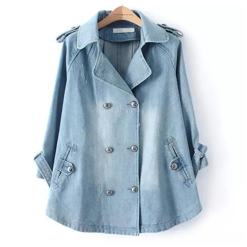 Elyra Everyday Denim Cape Coat