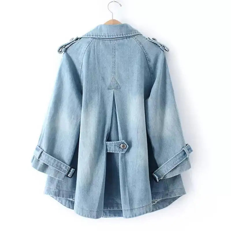 Elyra Everyday Denim Cape Coat