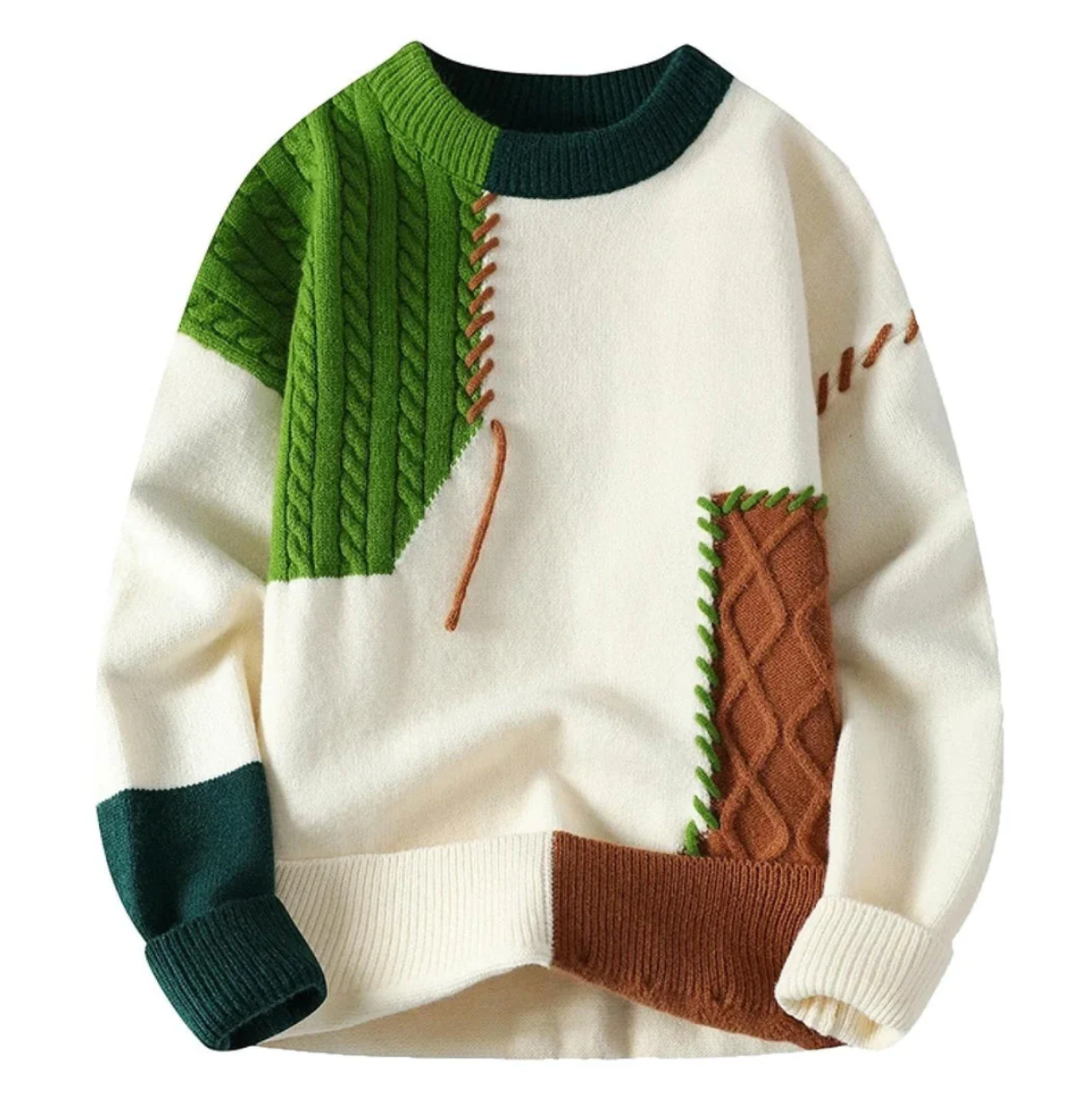 The Patchwork Knit Sweater