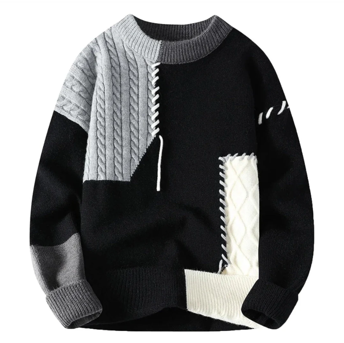 The Patchwork Knit Sweater