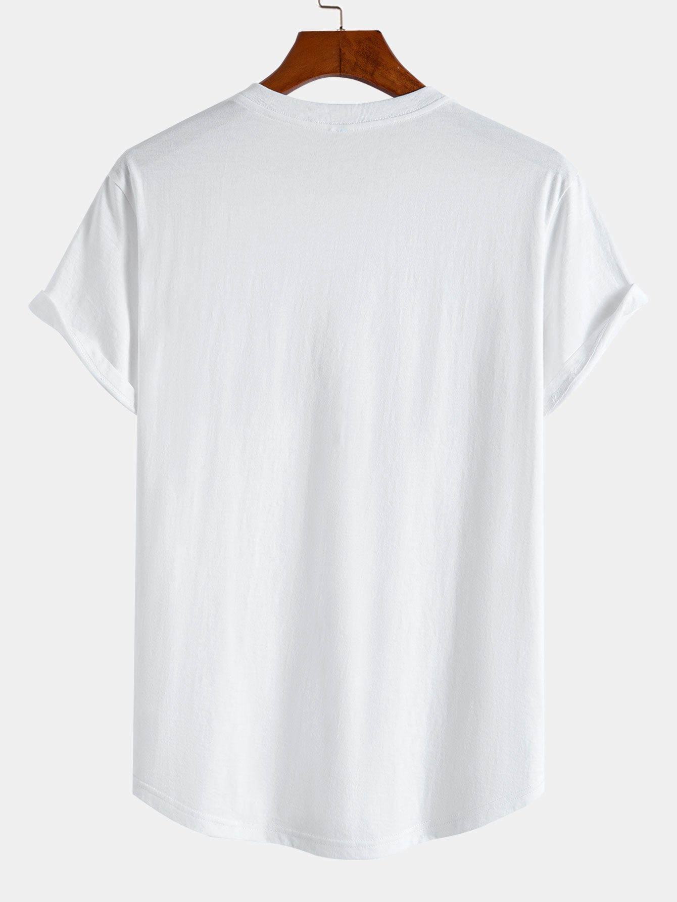 3 Pieces Basic Cotton Arc Hem T-Shirts