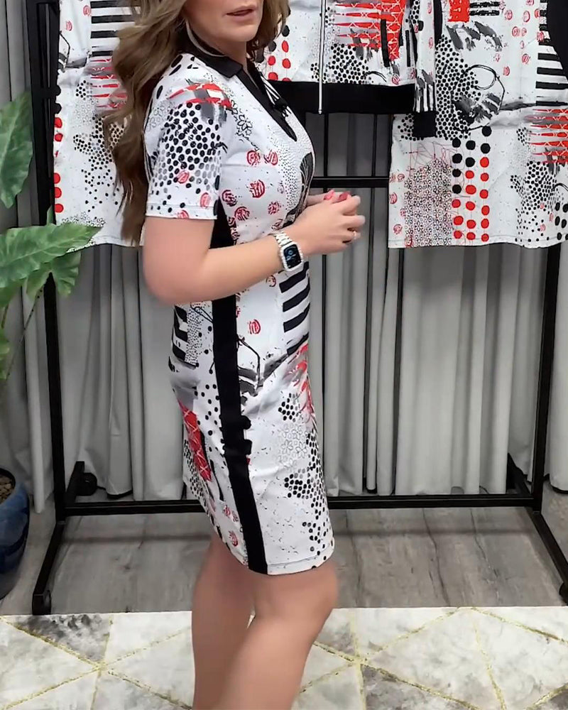 V-Neck Commuter Fashion Dress