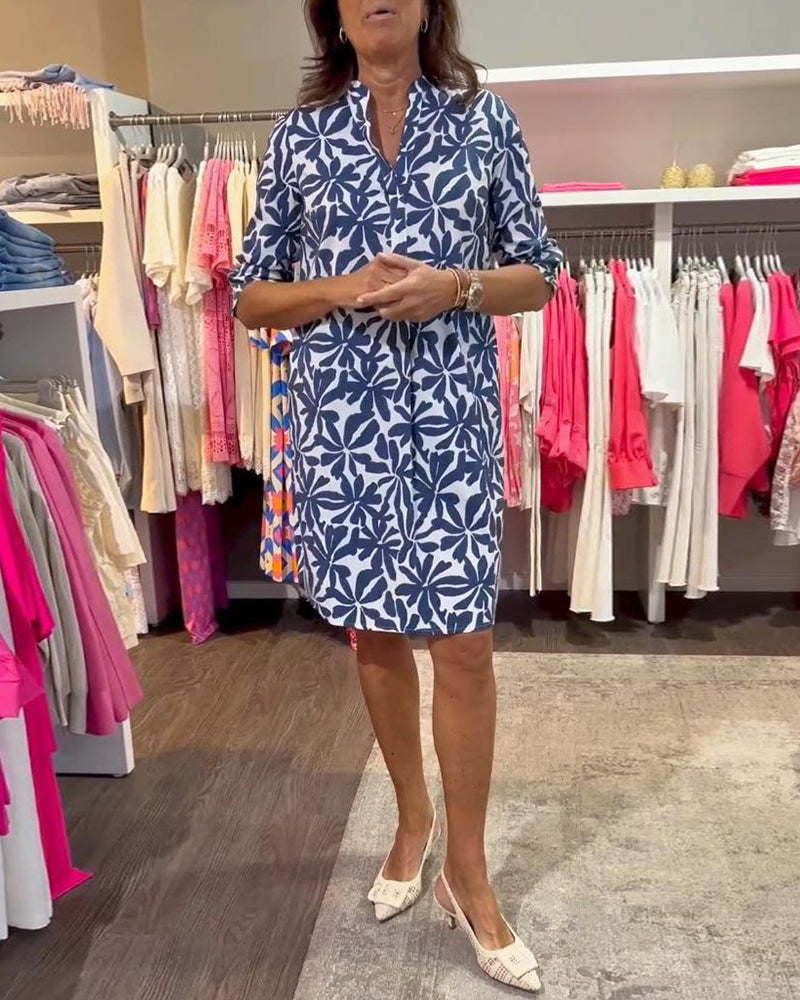 Above knee printed casual dress