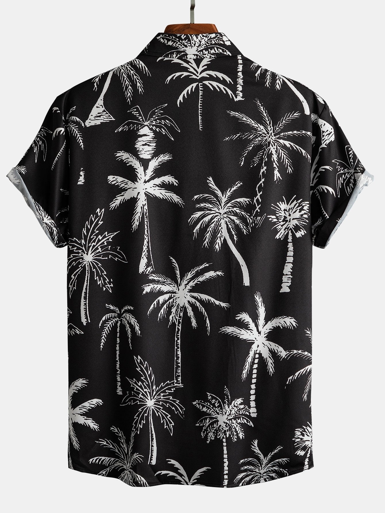 Palm Tree Print Button Up Shirt