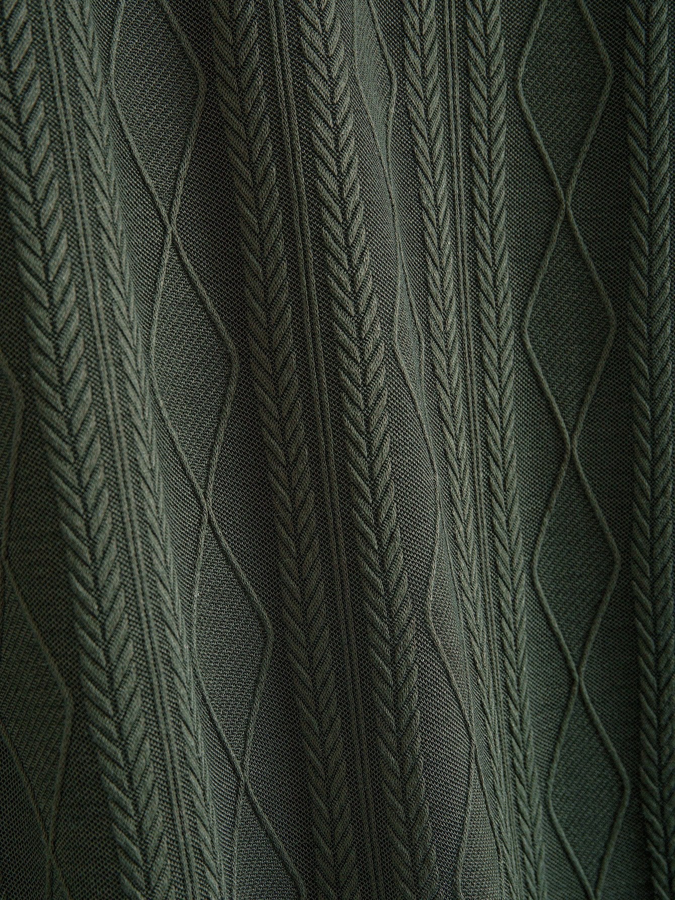 Knitted Geometric Rhombus Jacquard Polo