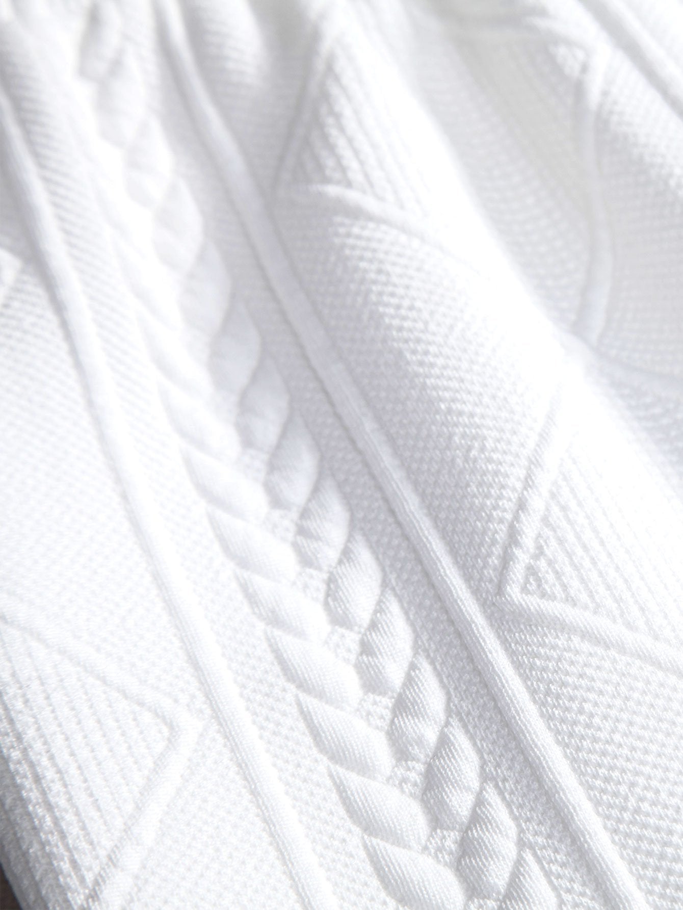 Geometric Jacquard Drawstring Shorts