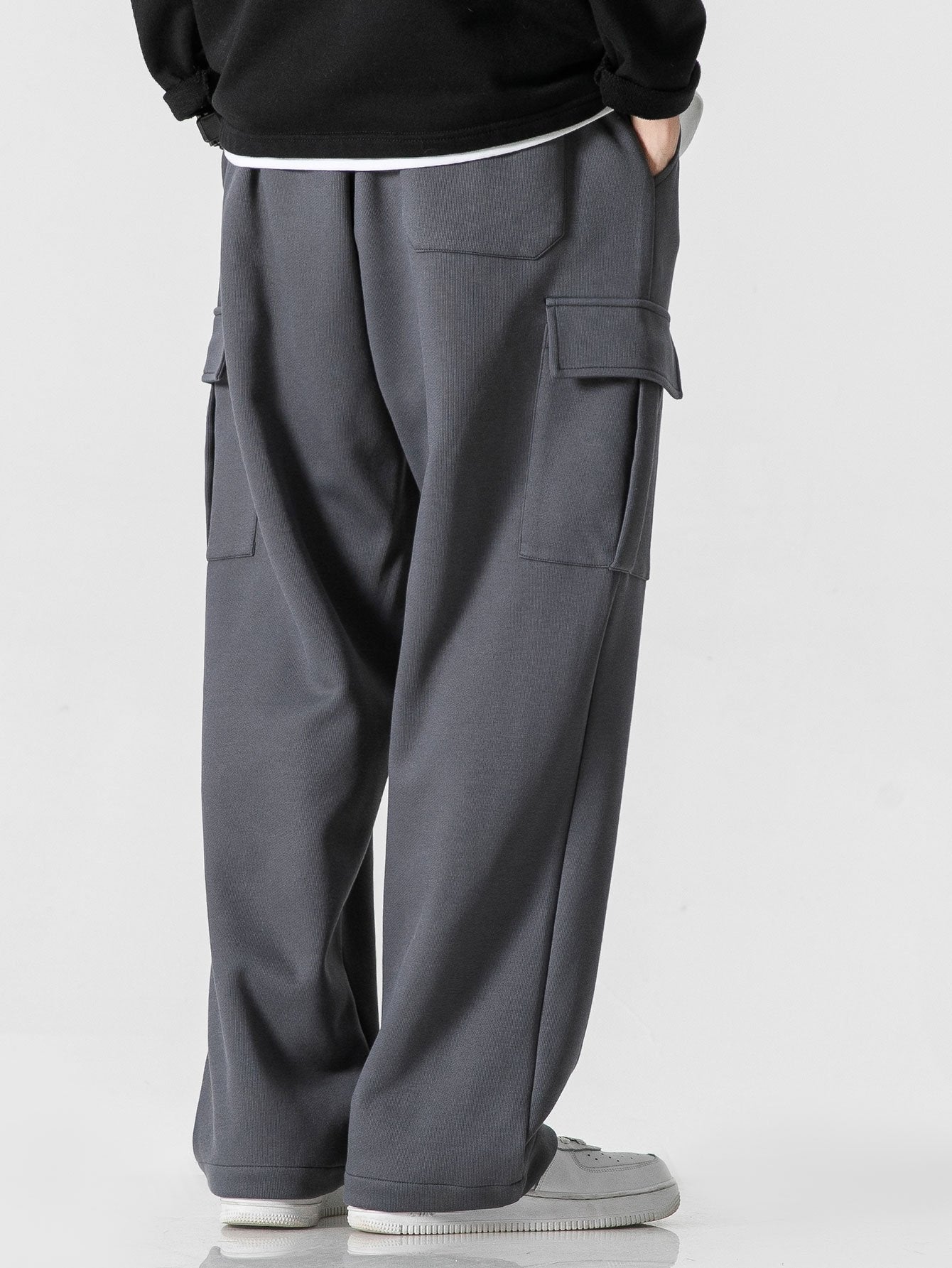 Relax Fit Straight Leg Jersey Cargo Pants