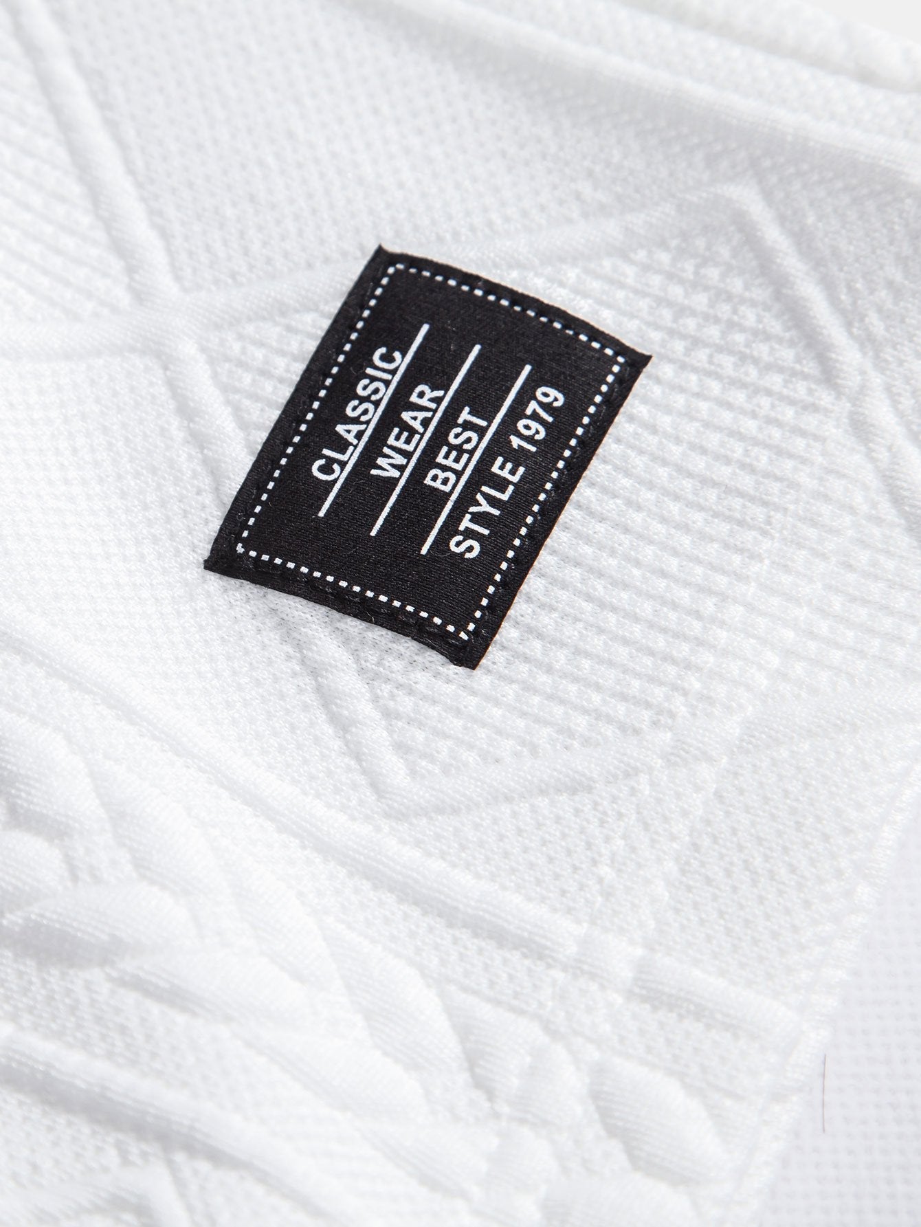 Geometric Jacquard Drawstring Shorts