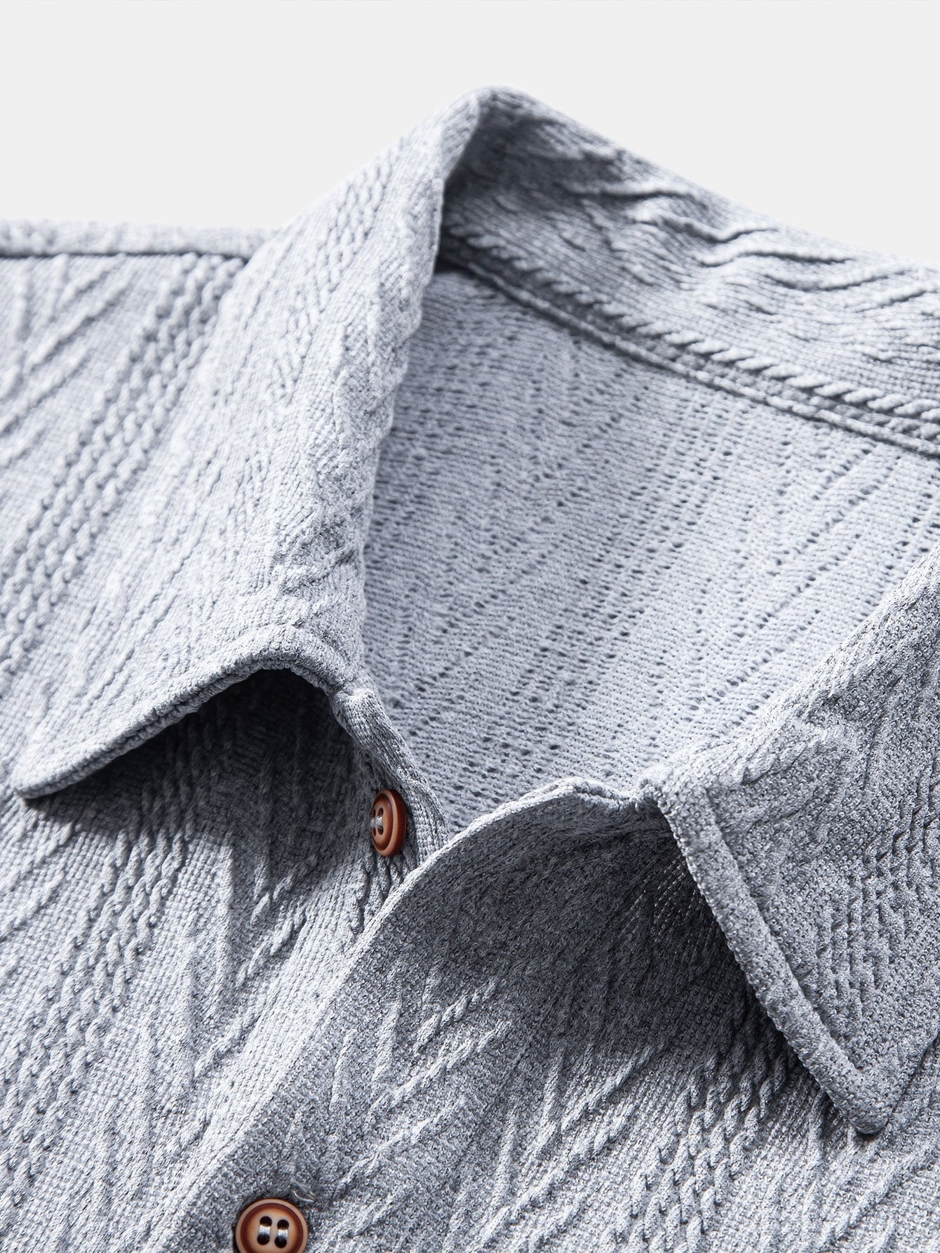 Knitted Geometric Jacquard Polo