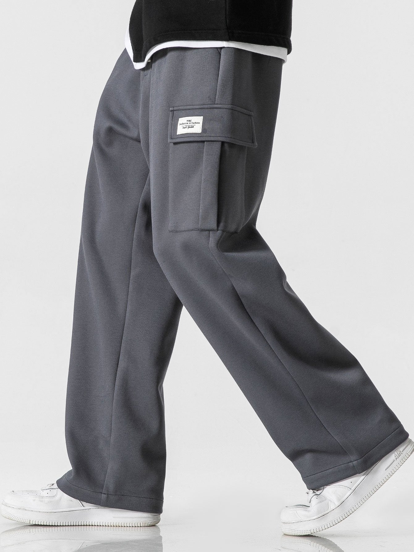 Relax Fit Straight Leg Jersey Cargo Pants