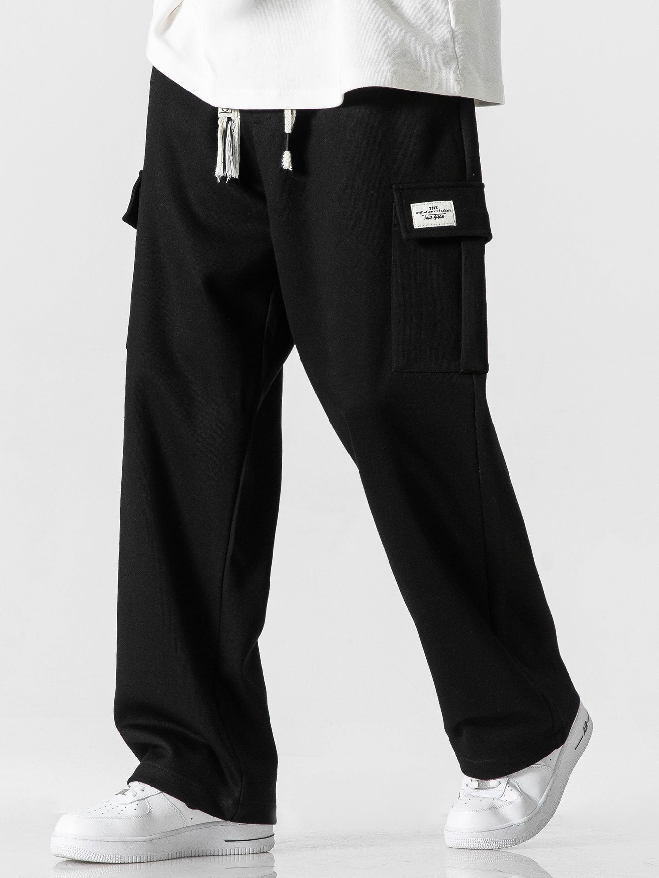 Relax Fit Straight Leg Jersey Cargo Pants