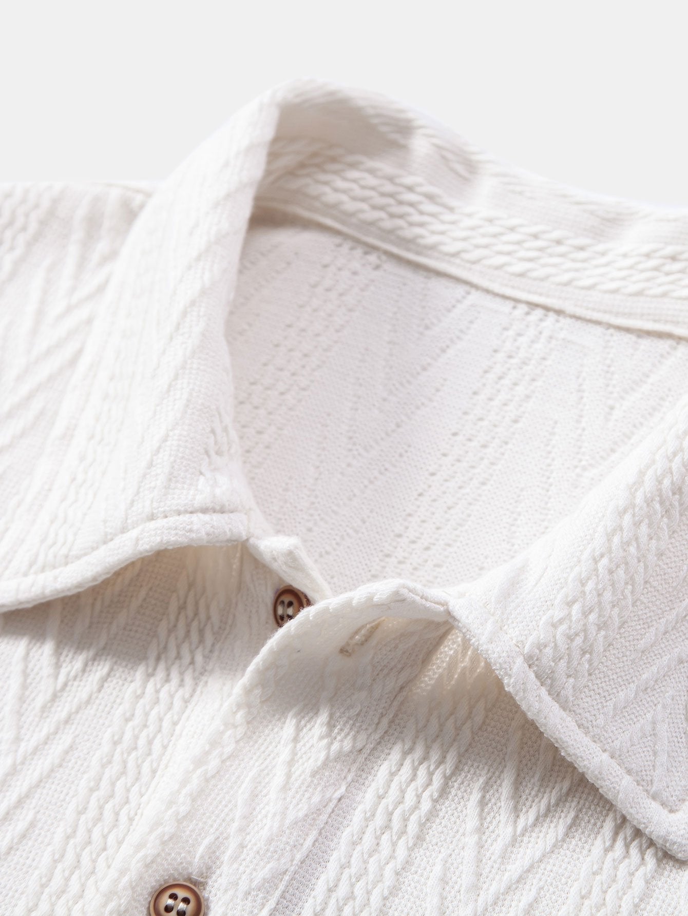 Knitted Geometric Jacquard Polo