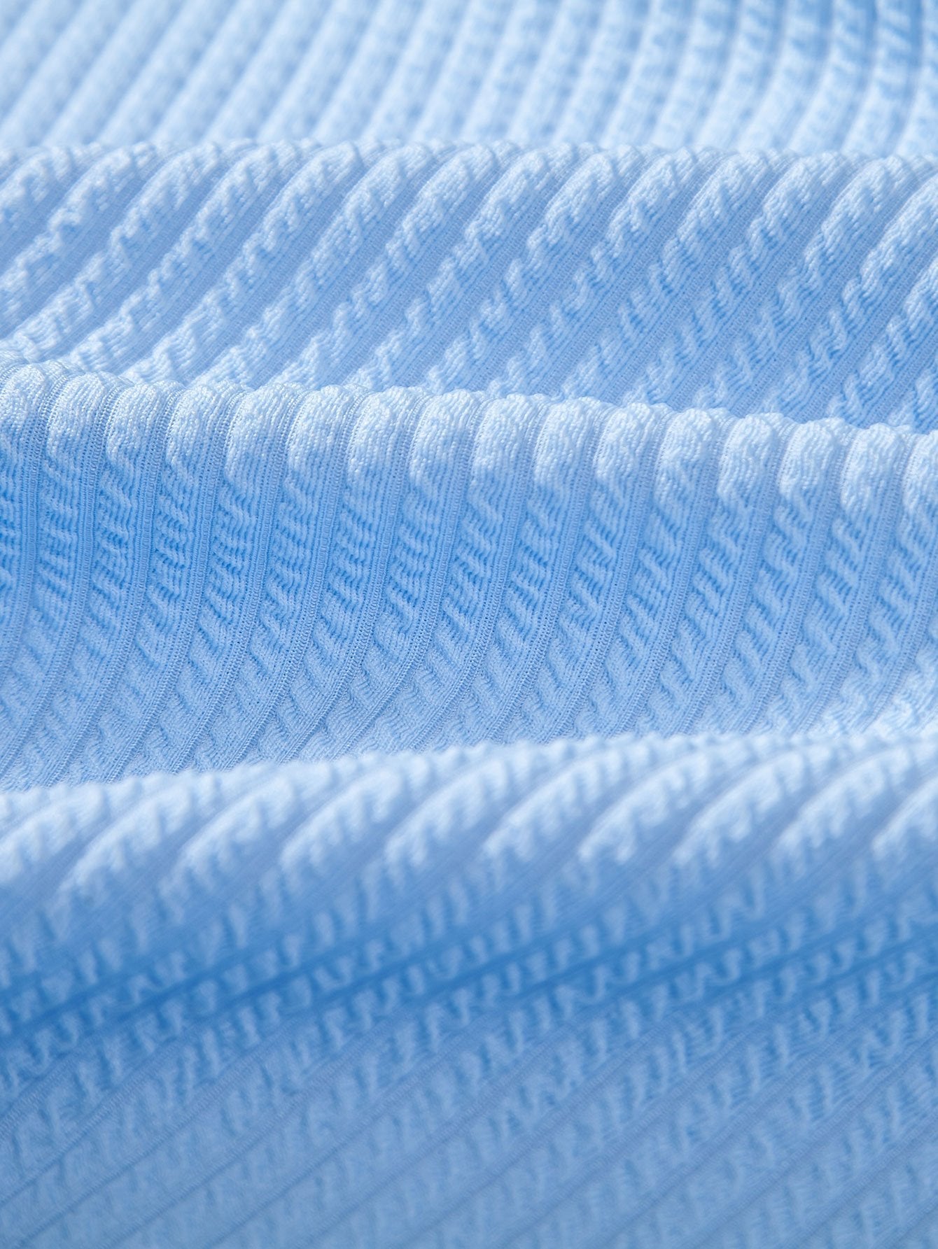 Muscle Fit Ribbed Button Up Shirt