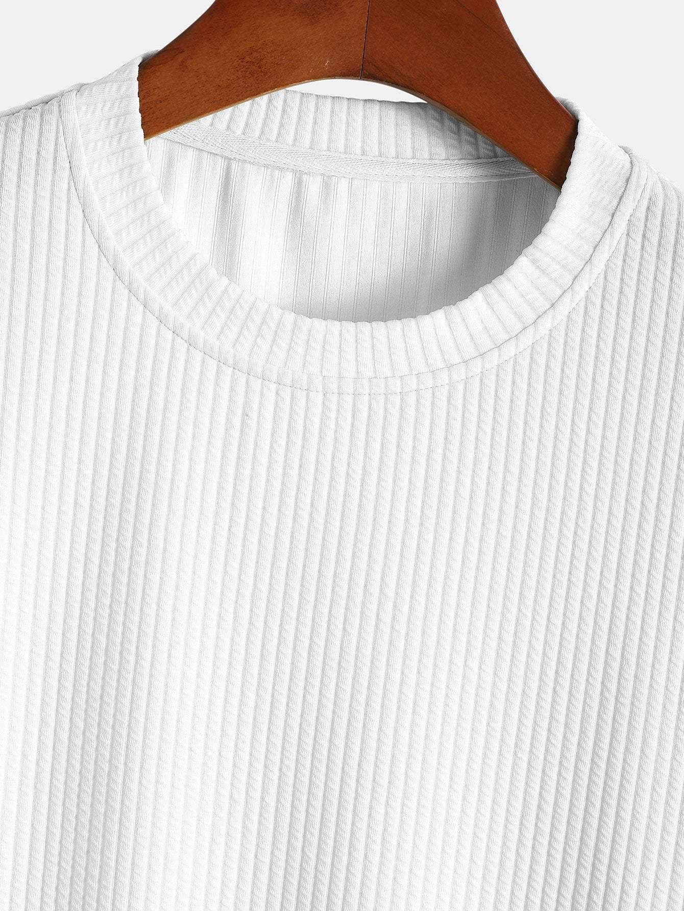 Muscle Fit Ribbed Arc Hem T-Shirt & Shorts