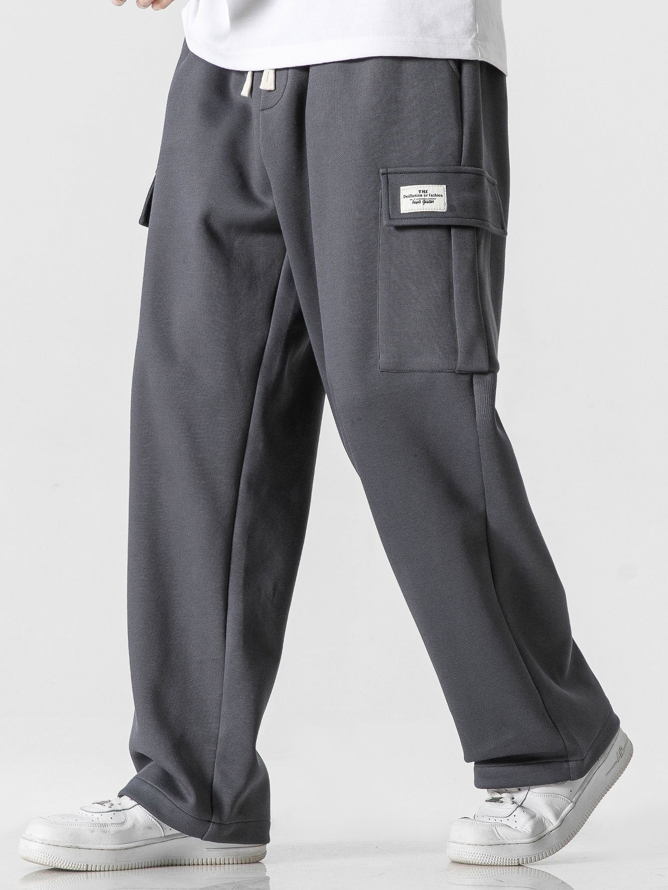 Relax Fit Straight Leg Jersey Cargo Pants