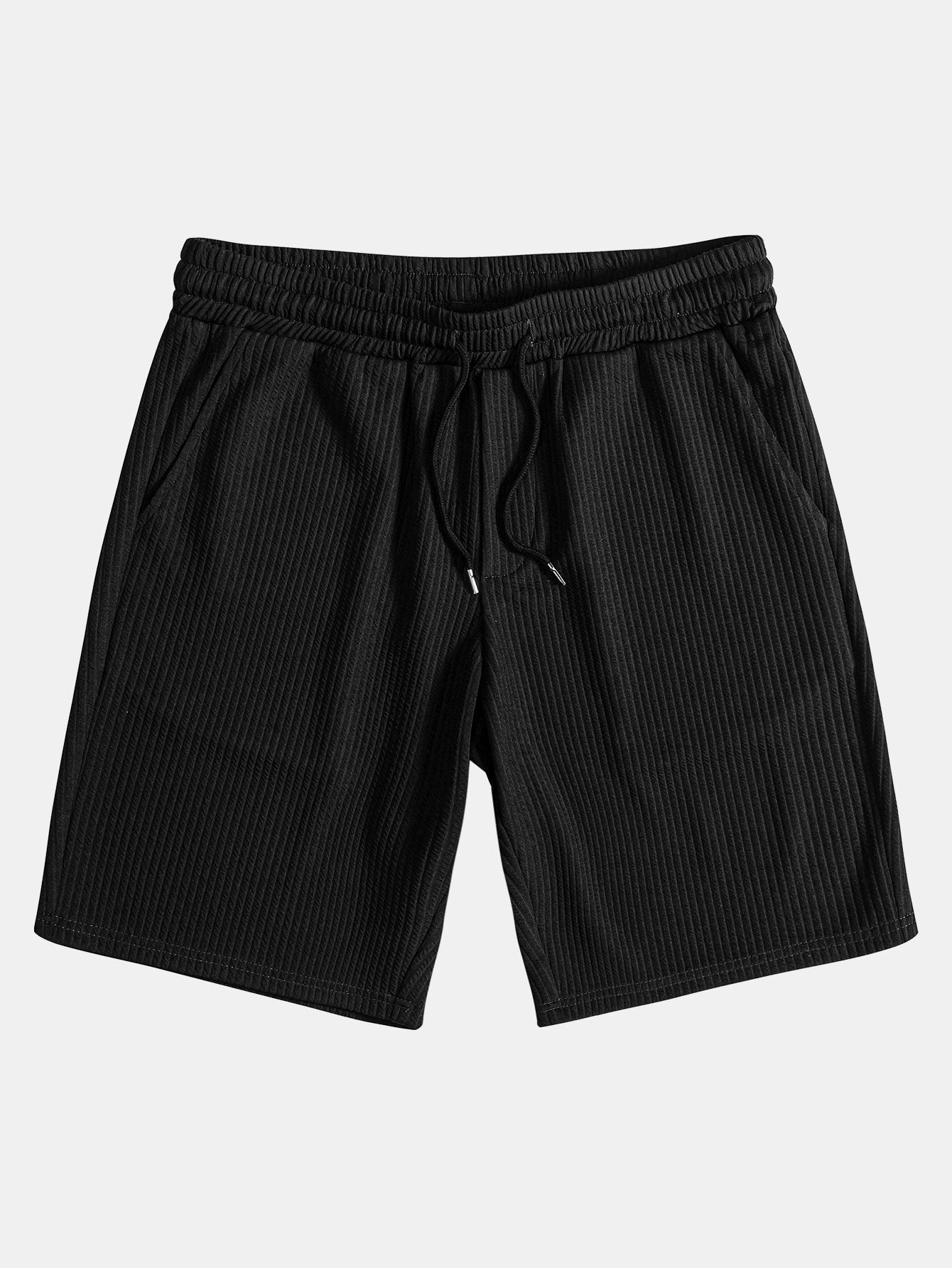 Drawstring Ribbed Shorts