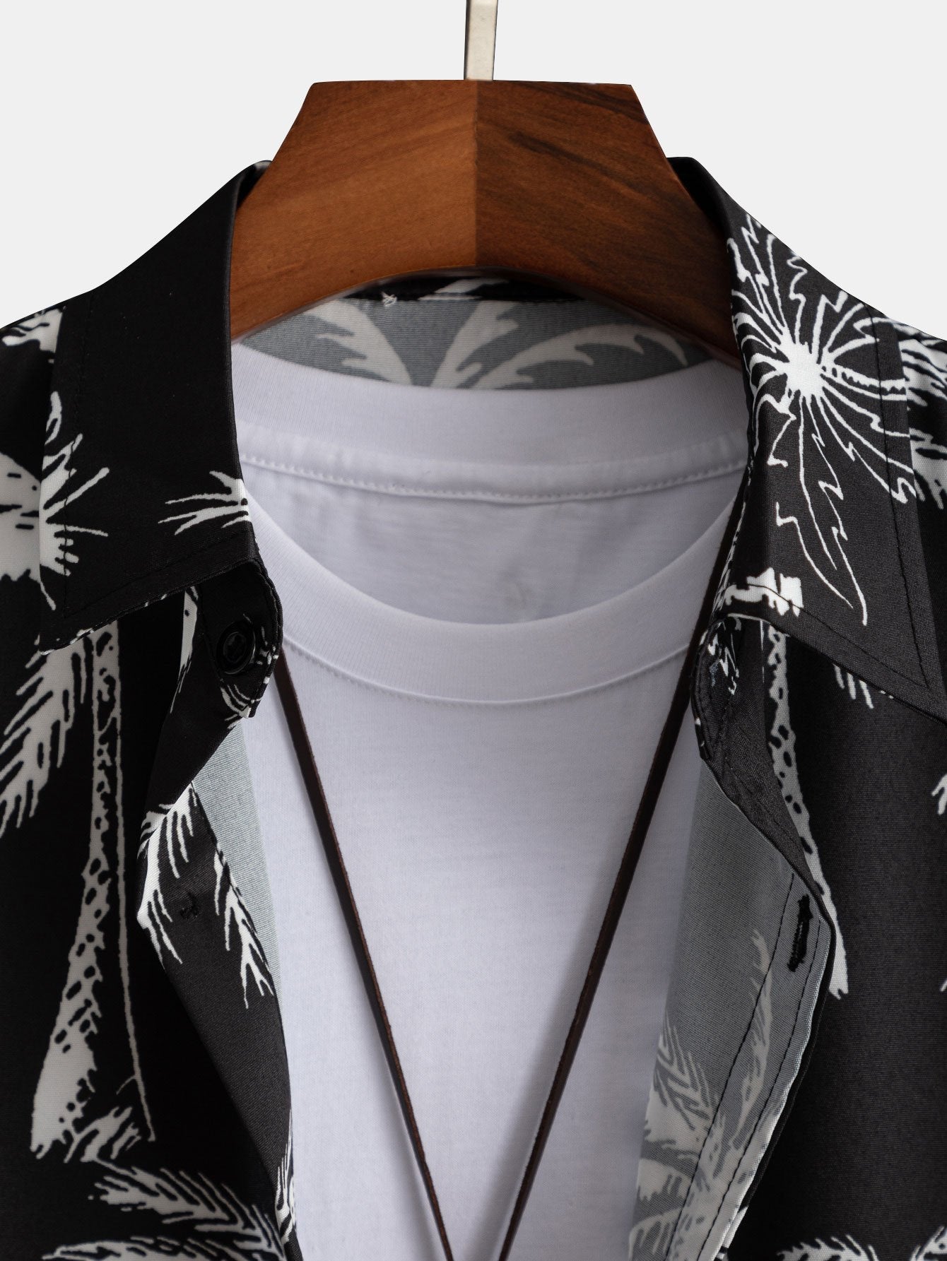 Palm Tree Print Button Up Shirt