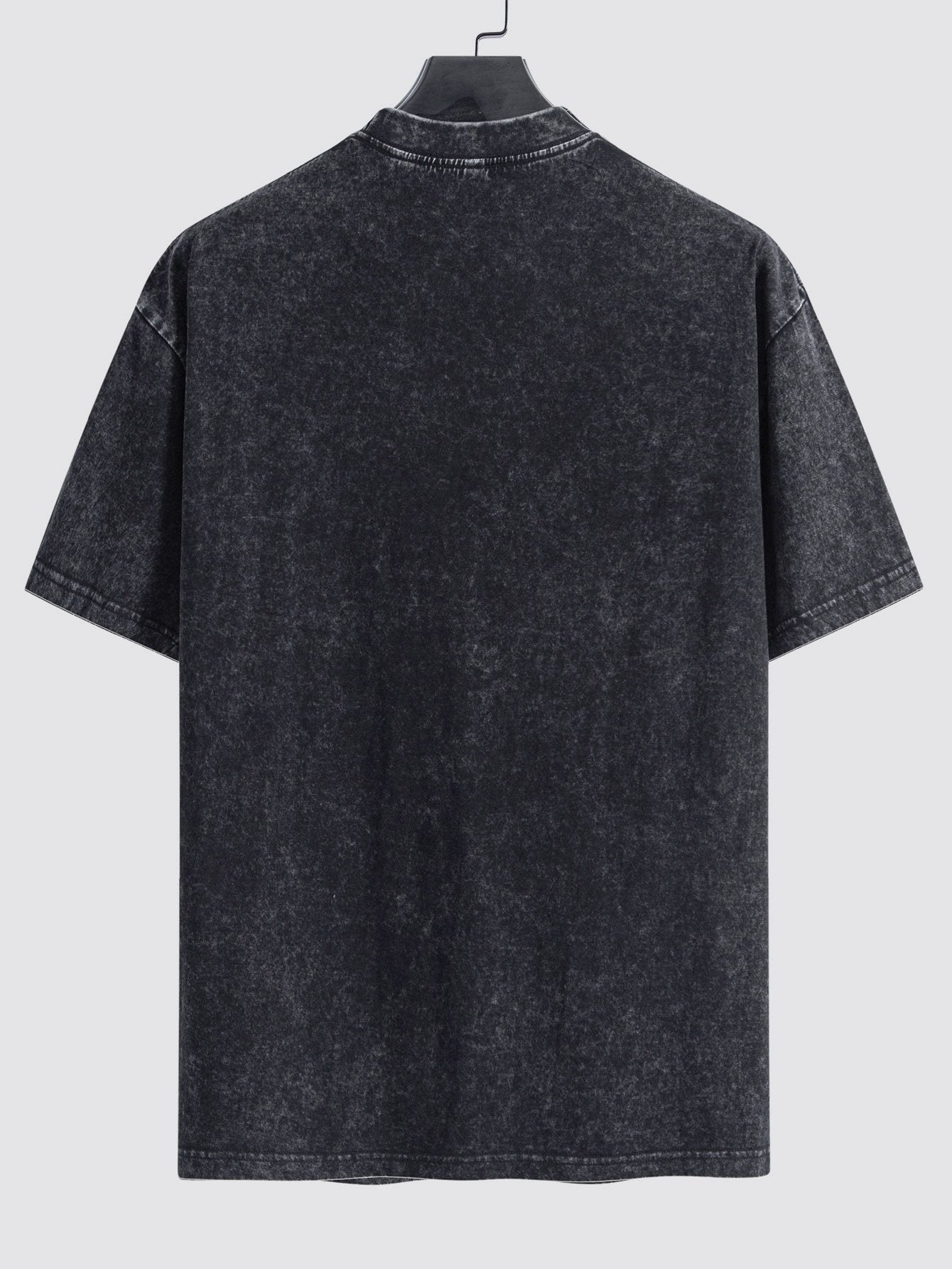 Basic Washed Distressed Drop Shoulder Oversize T-Shirt