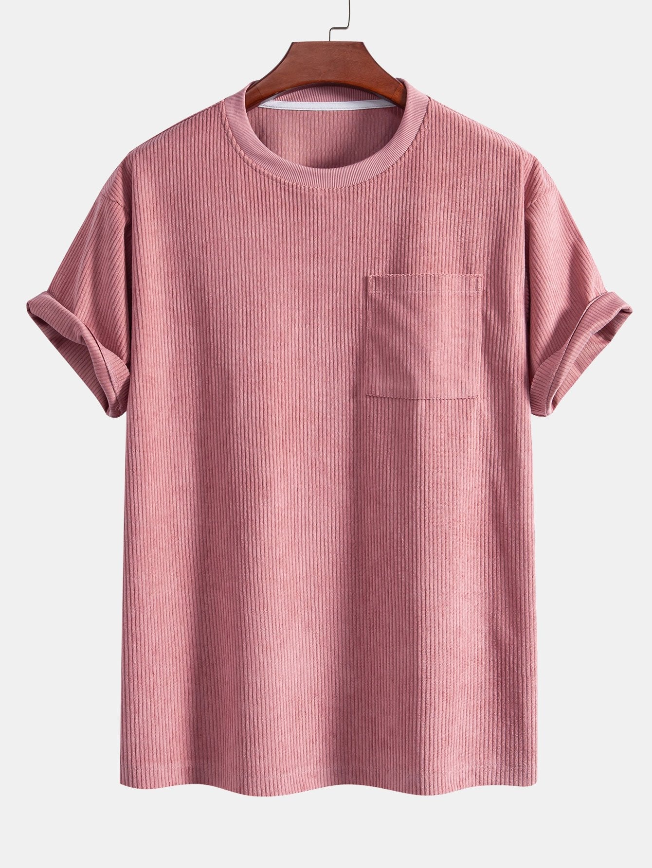 Corduroy Oversize T-Shirt With Pocket
