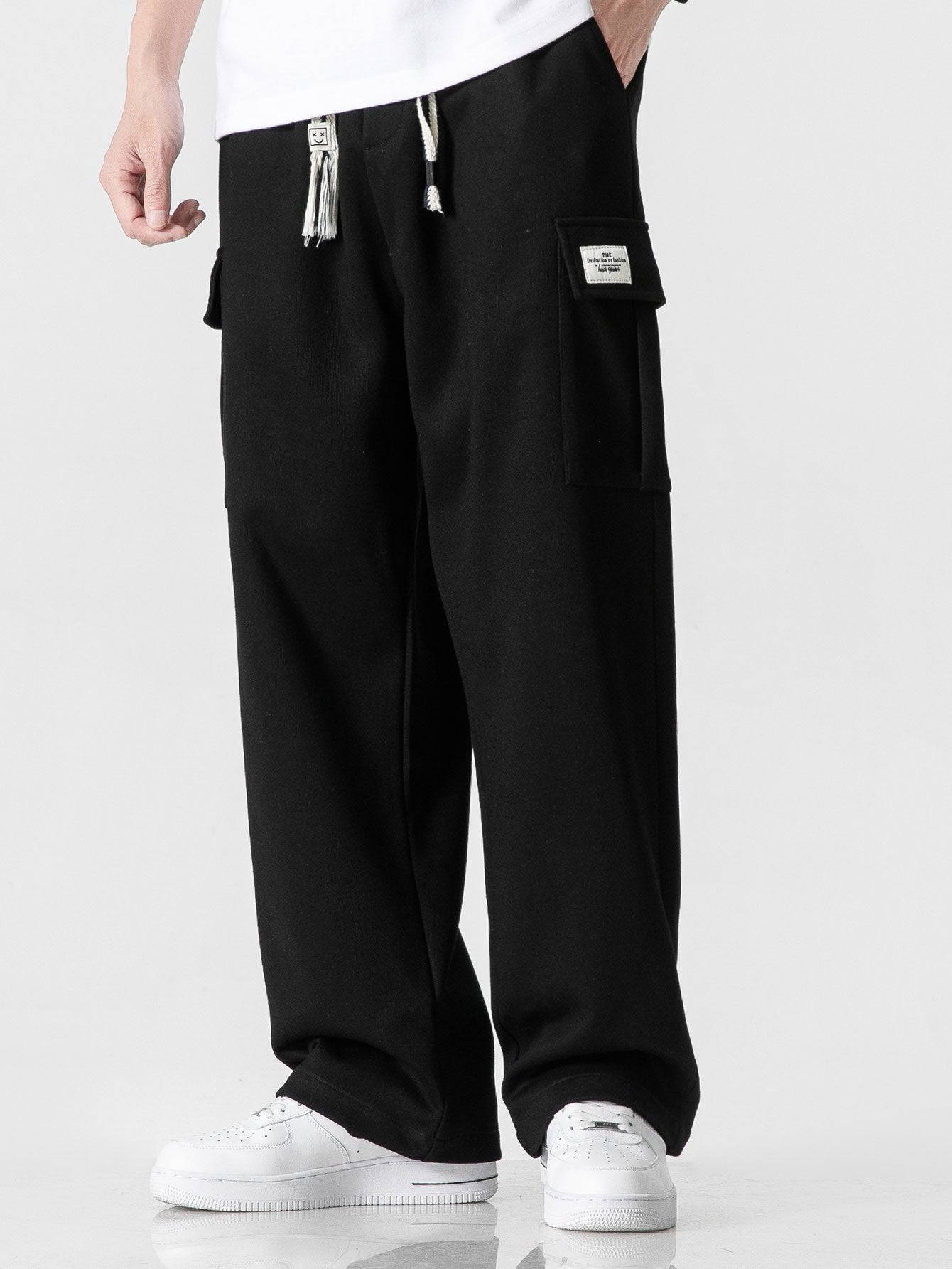 Relax Fit Straight Leg Jersey Cargo Pants