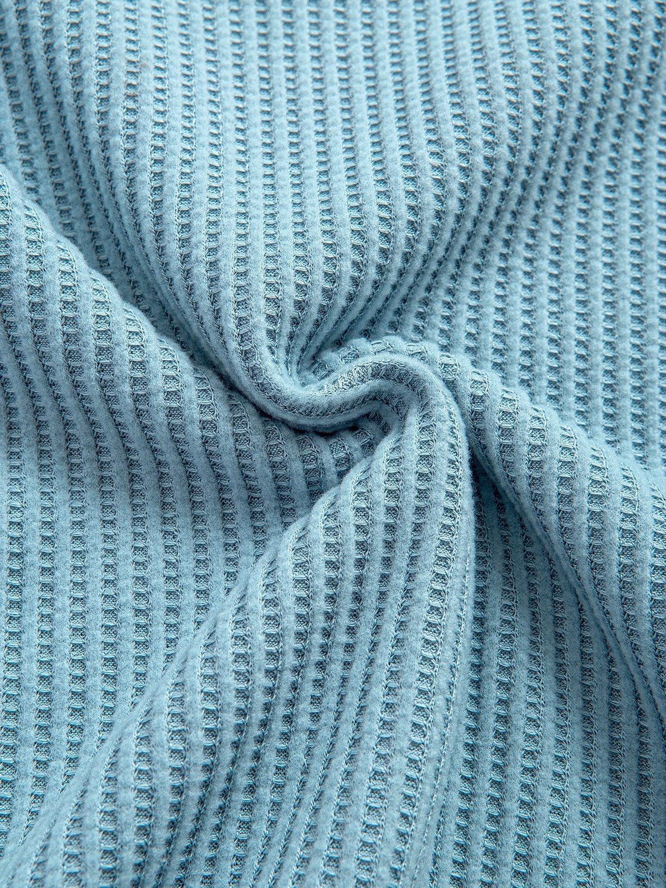 Knitted Waffle Arc Hem T-Shirt