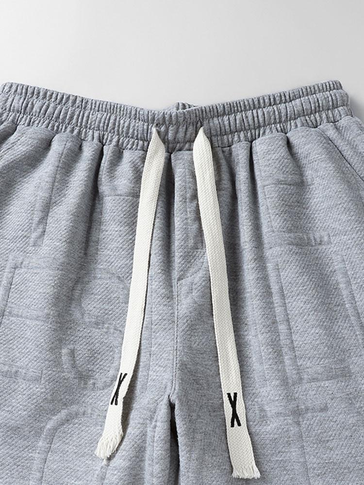 Letter Jacquard Warm Up Shorts
