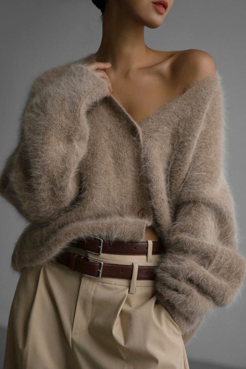 Vegan Knit Long Sleeve Cardigan