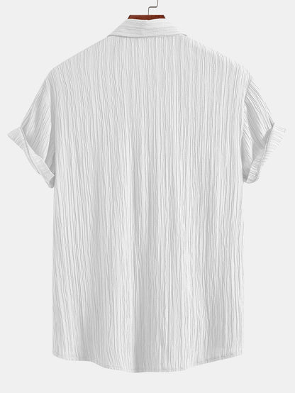 Crinkled Textured Button Up Shirt