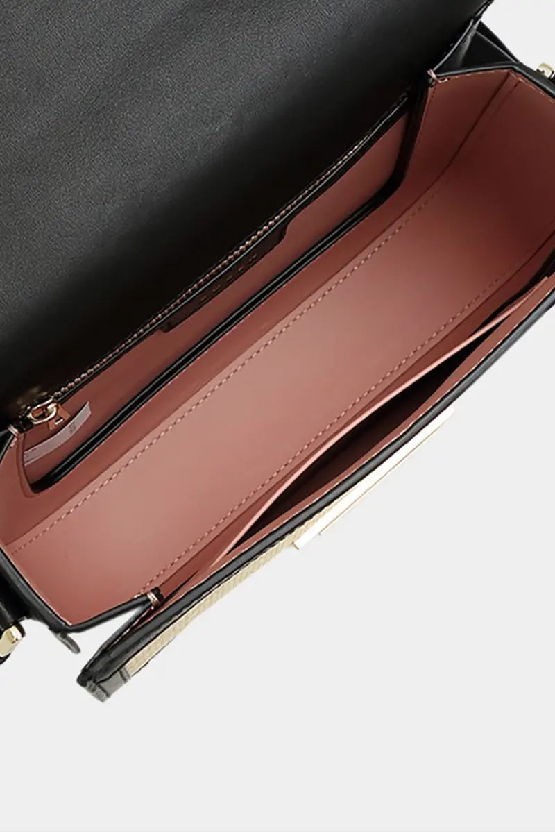 Colorblock Saddle Crossbody Bag