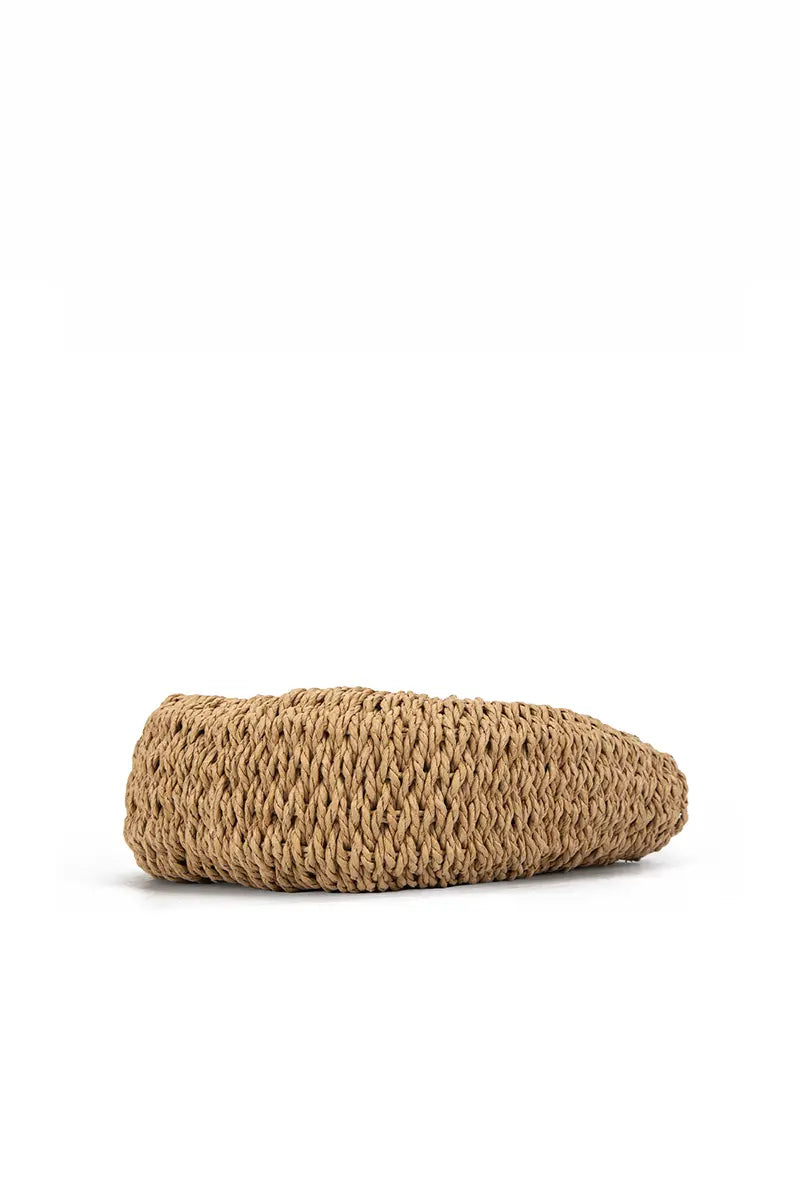 Woven Beach-Style Mini Basket Shoulder Bag