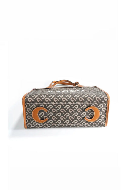 Designer Print Crossbody Tote Handbag
