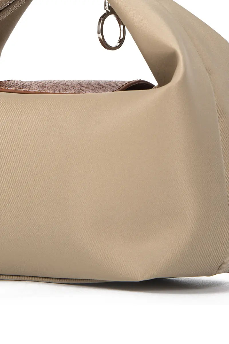 Colorblock PU Leather Dumpling Shoulder & Crossbody Bag