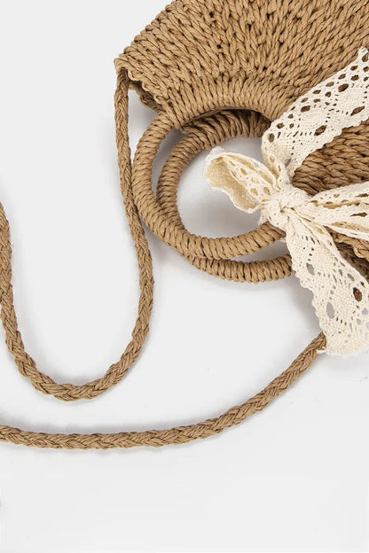 Woven Beach-Style Mini Basket Shoulder Bag