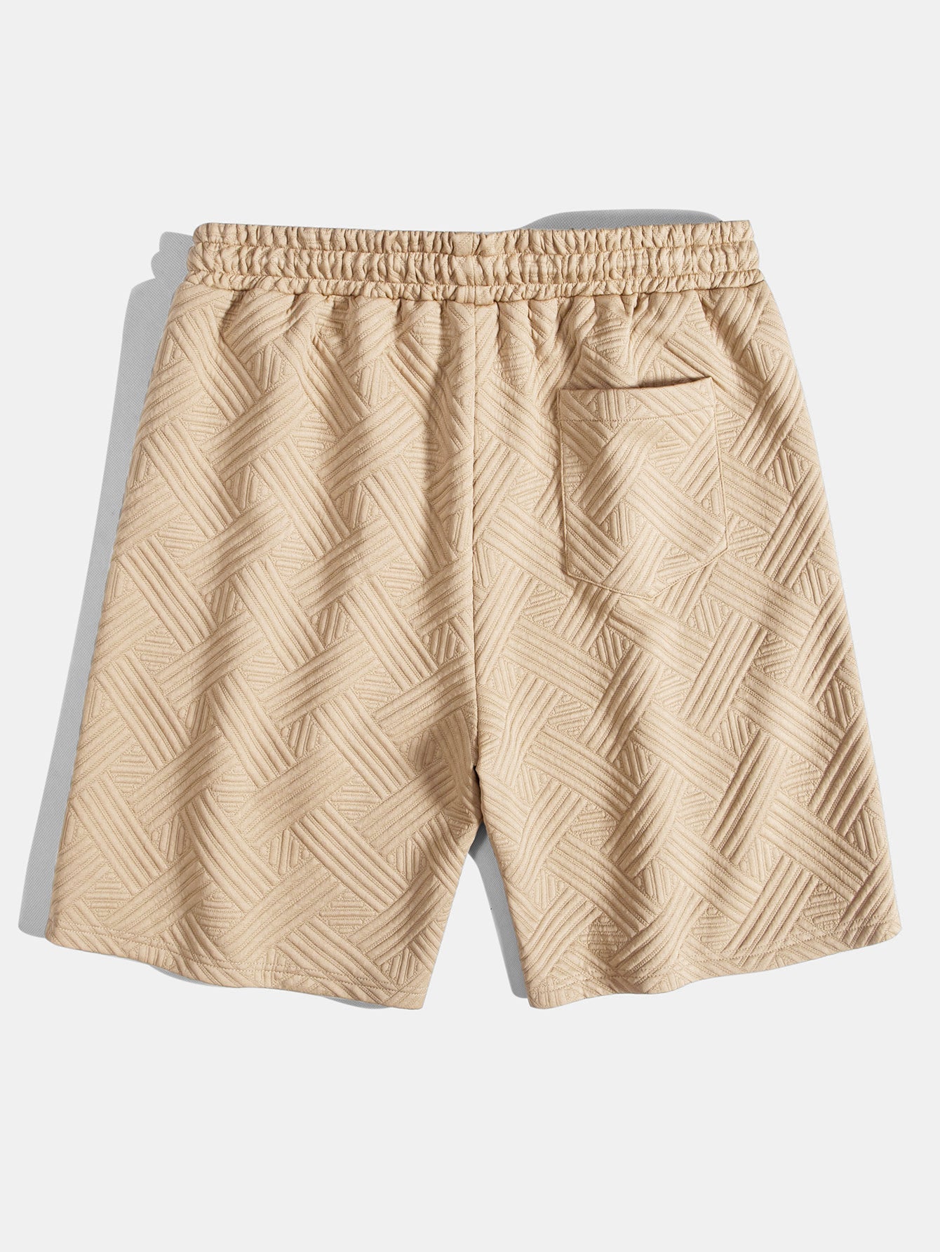 Striped Jacquard Button Up Shirt & Drawstring Shorts