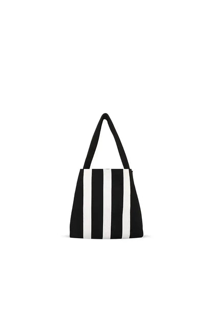Colorblock Knit Tote Bag