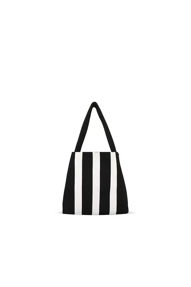 Colorblock Knit Tote Bag