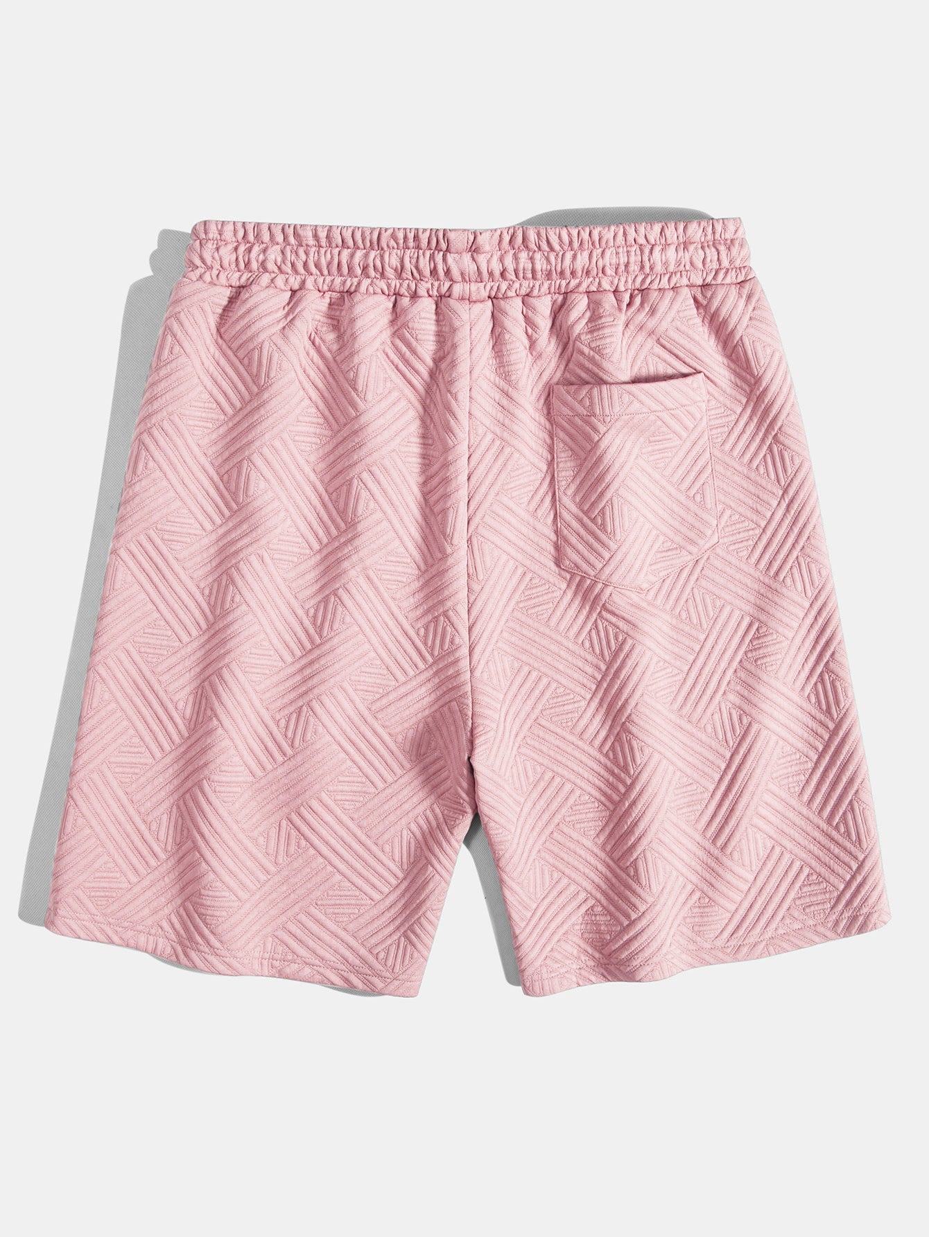 Striped Jacquard Button Up Shirt & Drawstring Shorts
