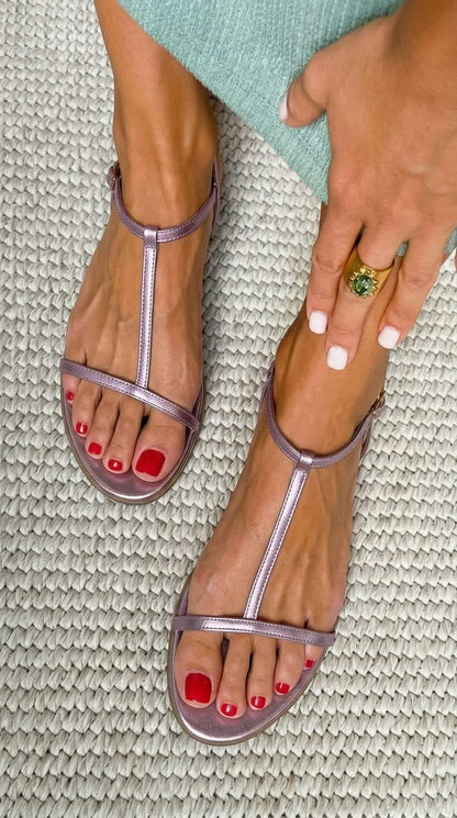 Rosetta sandals worn