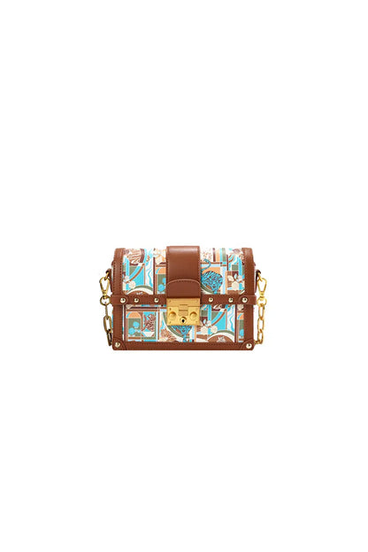 Animal Print Chain Crossbody Bag