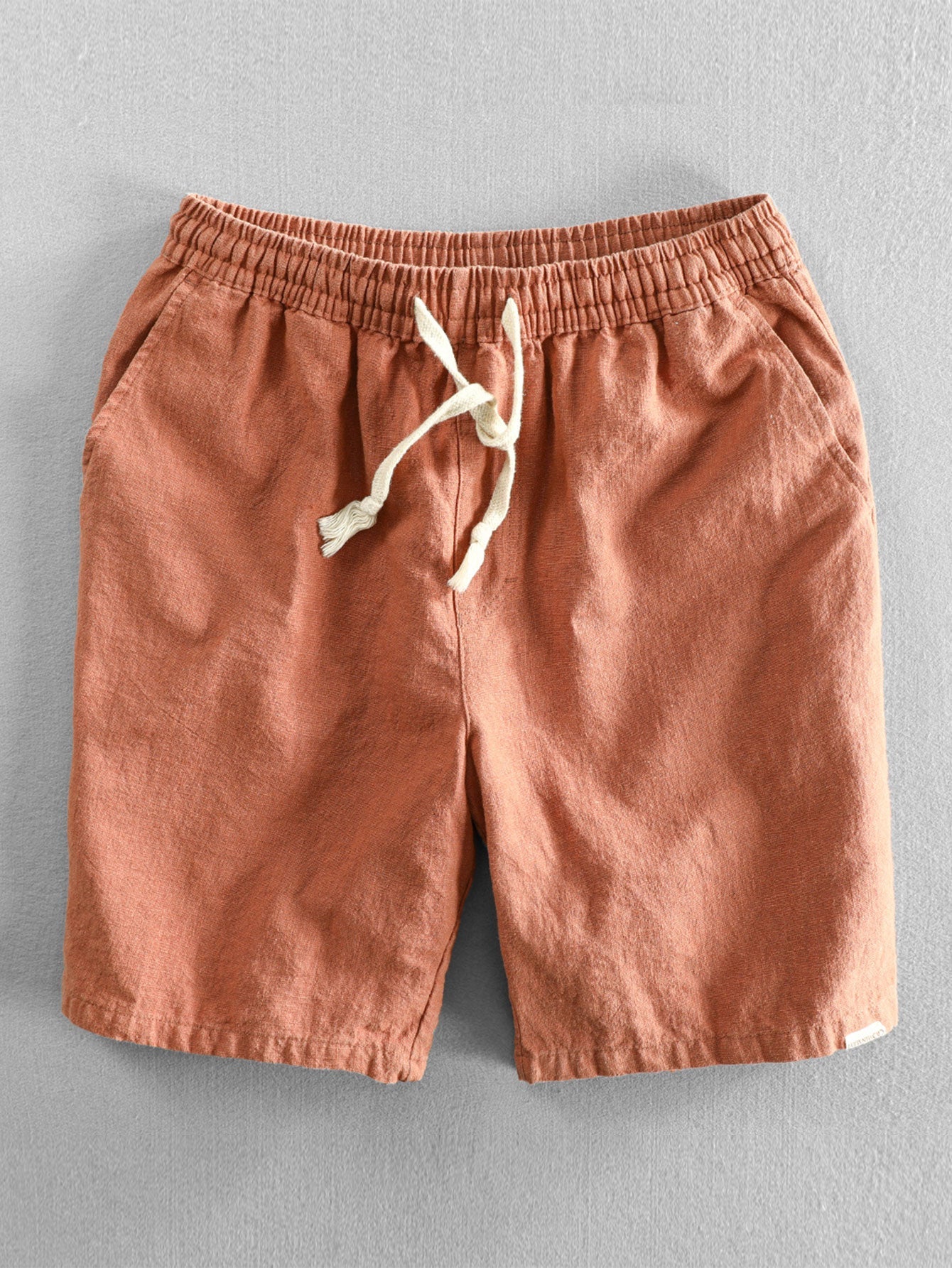 Geometric Jacquard Eyelet Cuban Shirt & Linen Cotton Blend Shorts