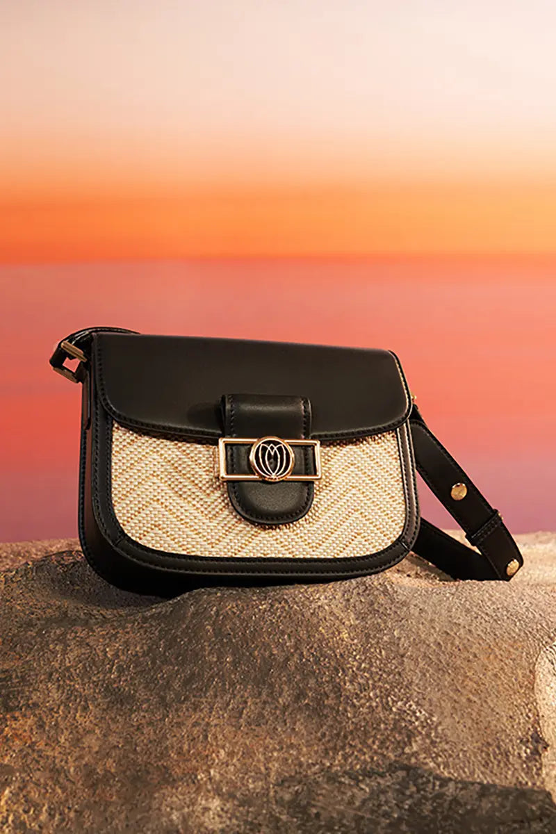 Colorblock Saddle Crossbody Bag