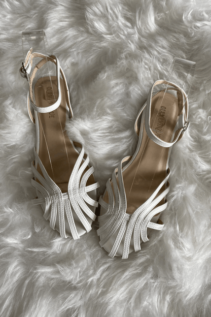 Allegra jewel strap flat sandals detail view