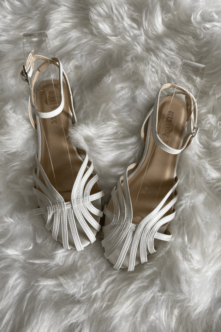Allegra jewel strap flat sandals detail view